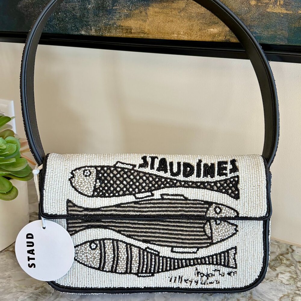 NWT STAUD Tommy Staudines Beaded Bag